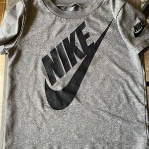 Nike Kids Gray T-Shirt with Black Logo